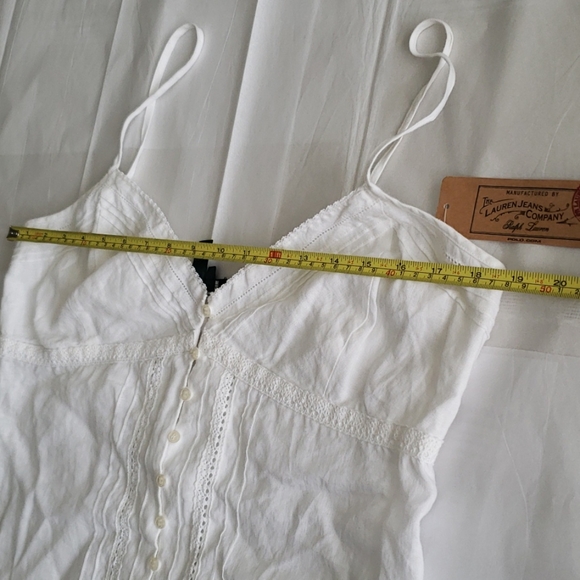 Ralph Lauren NEW Linen Lace Cami Top Button Front - Picture 4 of 13